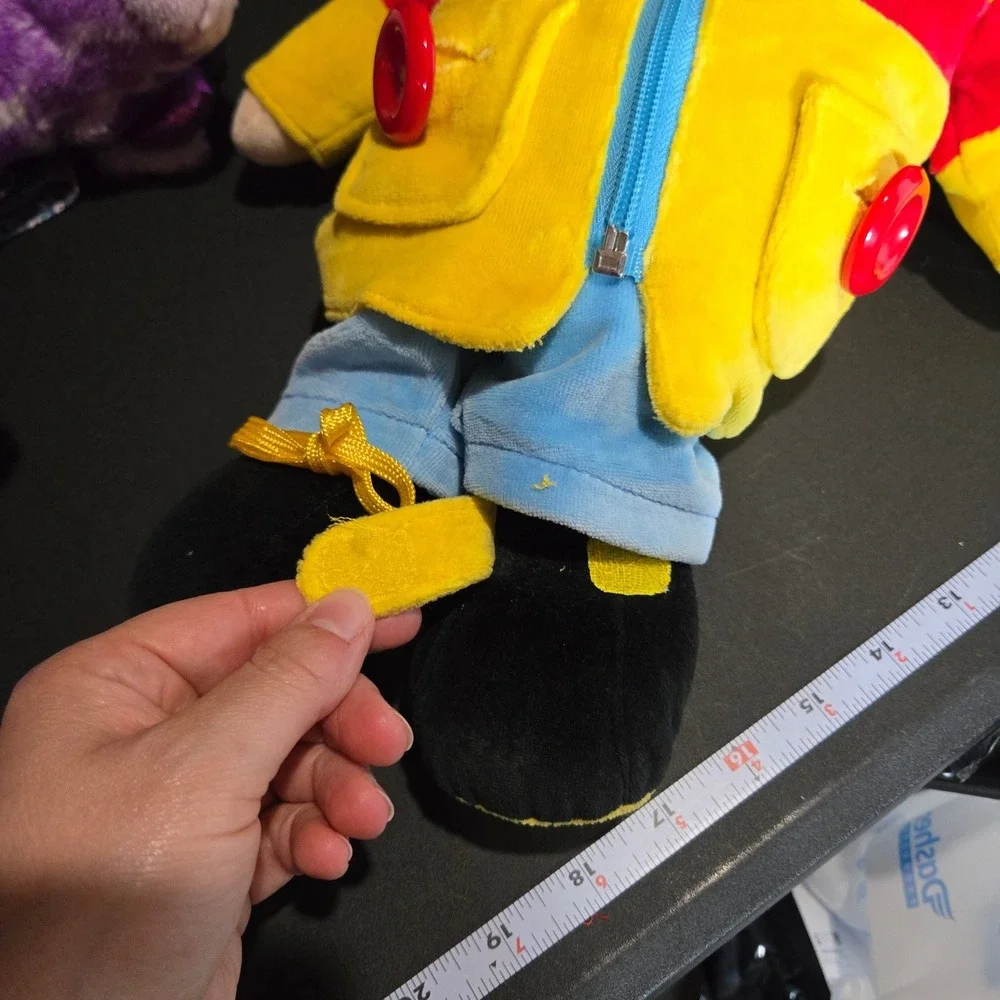 Russ Berrie Ladders Fireman Plush Learn to Dress 24083 Button Zip Tie Activity